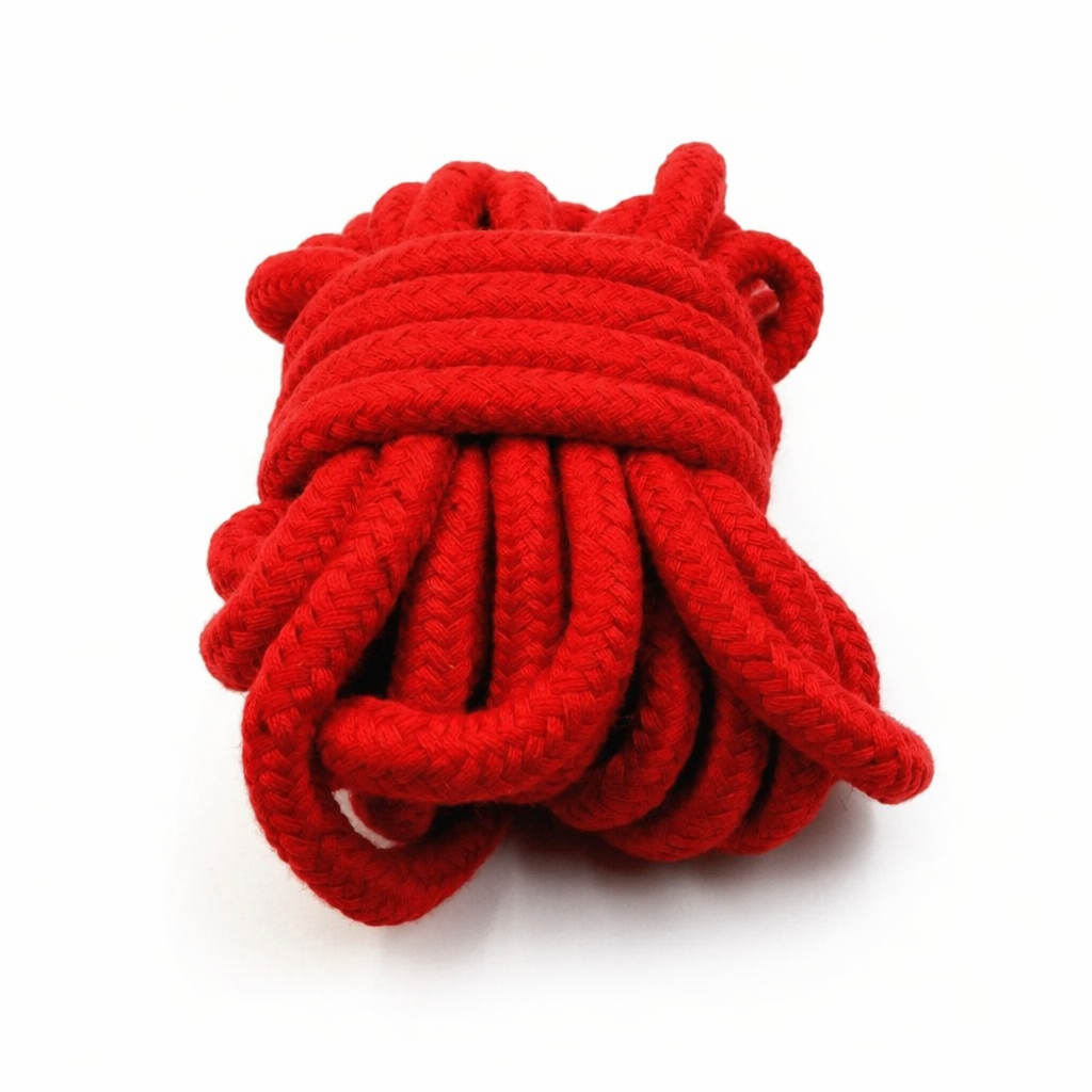 High-Quality Cotton Shibari Rope for Bondage Aesthetic Photoshoots 10m Red