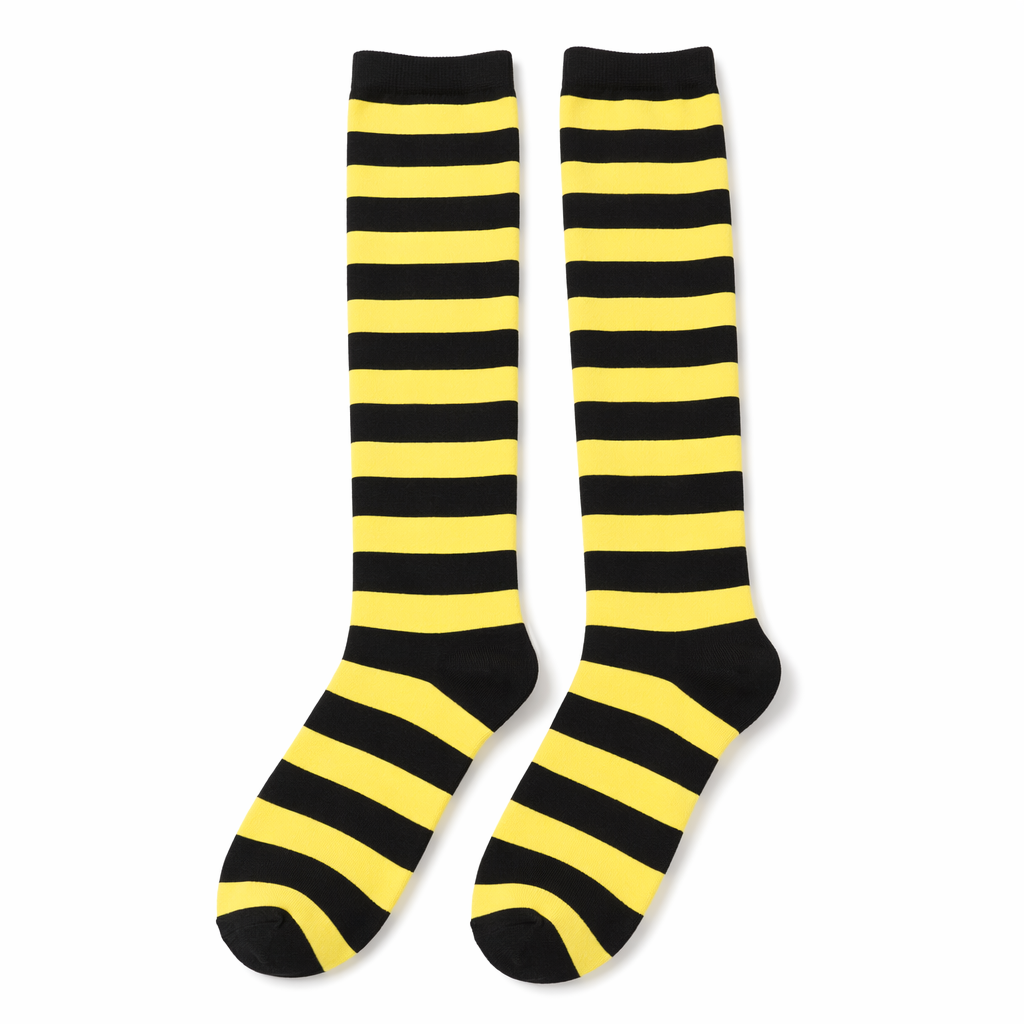 Thigh High Lolita Style Socks with Quality Elastic Comfort Yellow