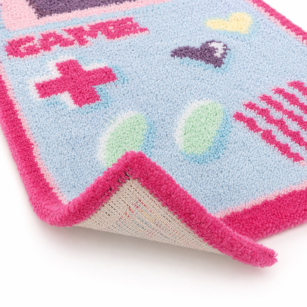 eGirl Gaming Area Rug with Gameboy Design in Pastel Colors Gameboy