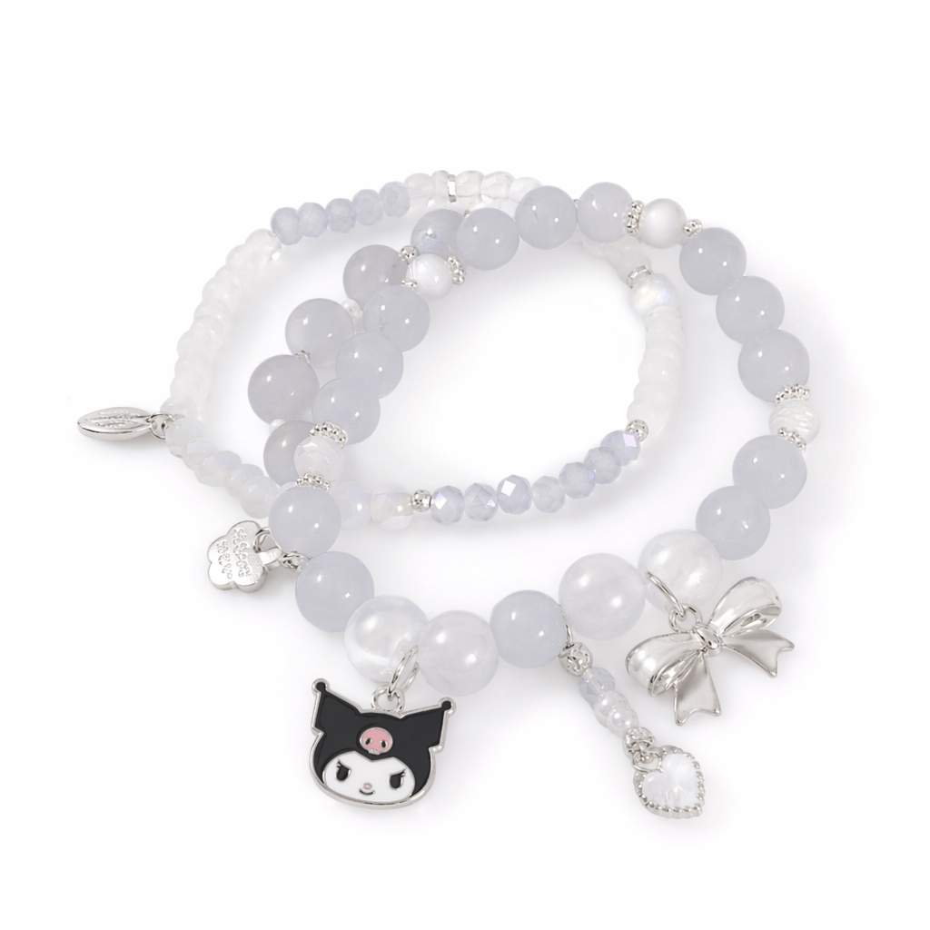 Kawaii Beaded Bracelets Inspired by Sanrio Characters Kuromi