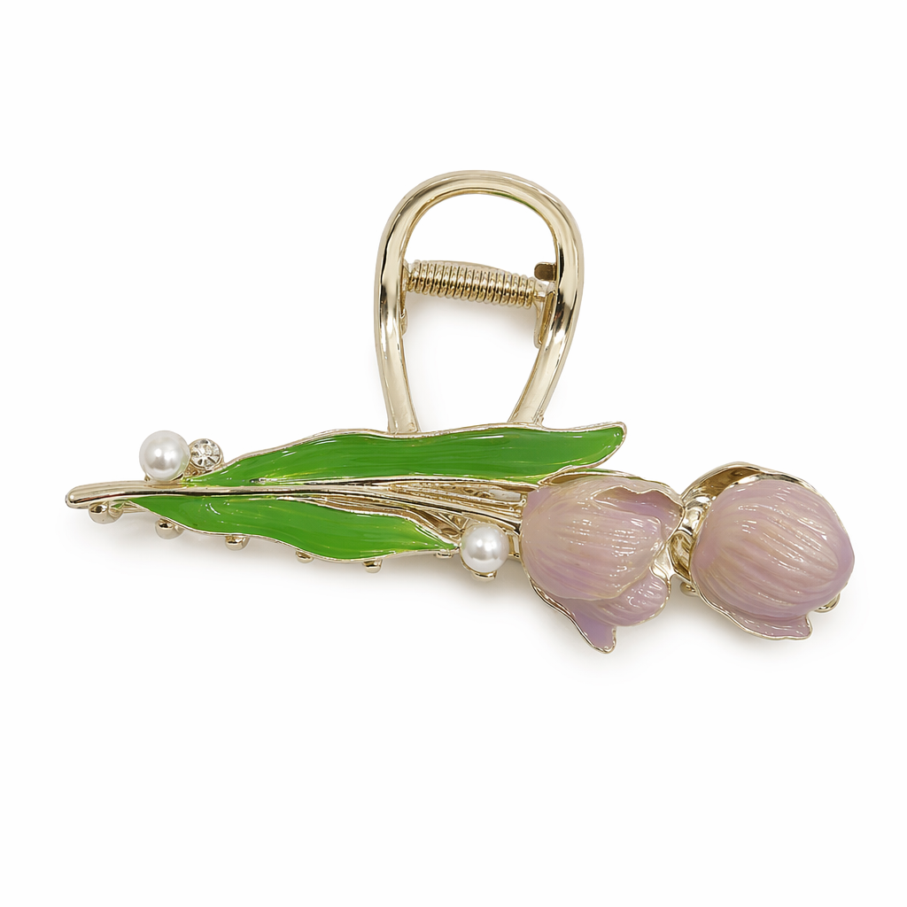 Dainty Floral Ceramic Hair Claw Clip for a Unique Style 19