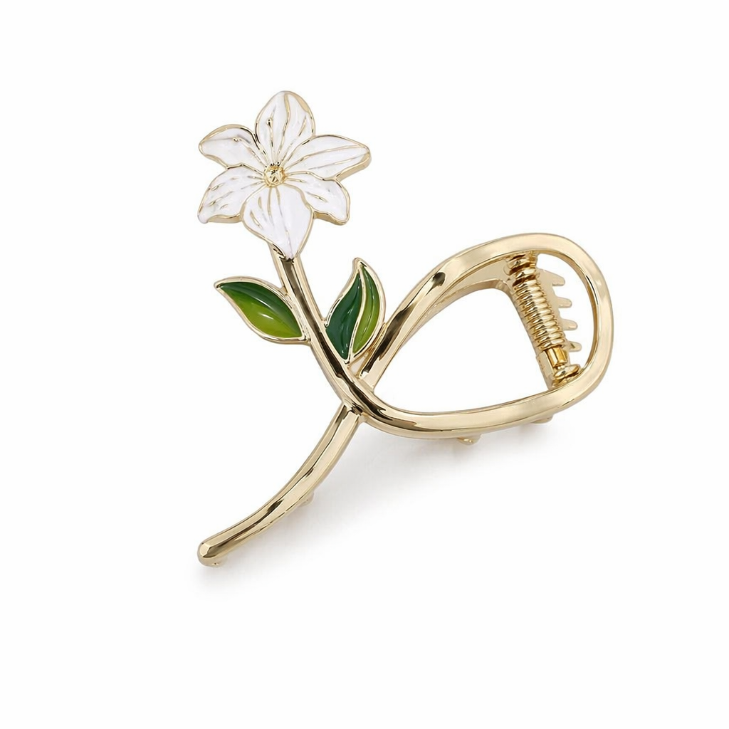 Dainty Floral Ceramic Hair Claw Clip for a Unique Style 24