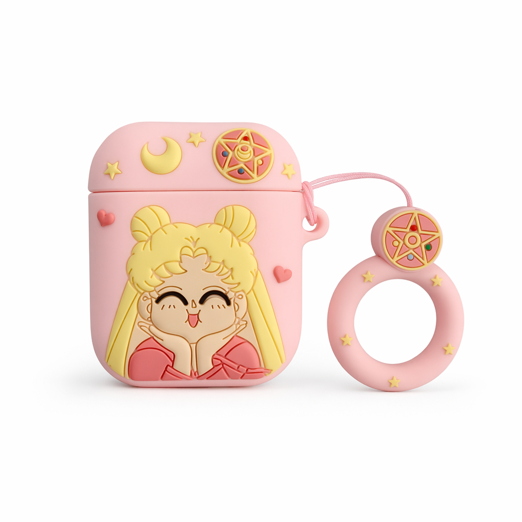 Magical Girl Airpod Case with Secure Closure and Ring Handle Instock Serena Usagi
