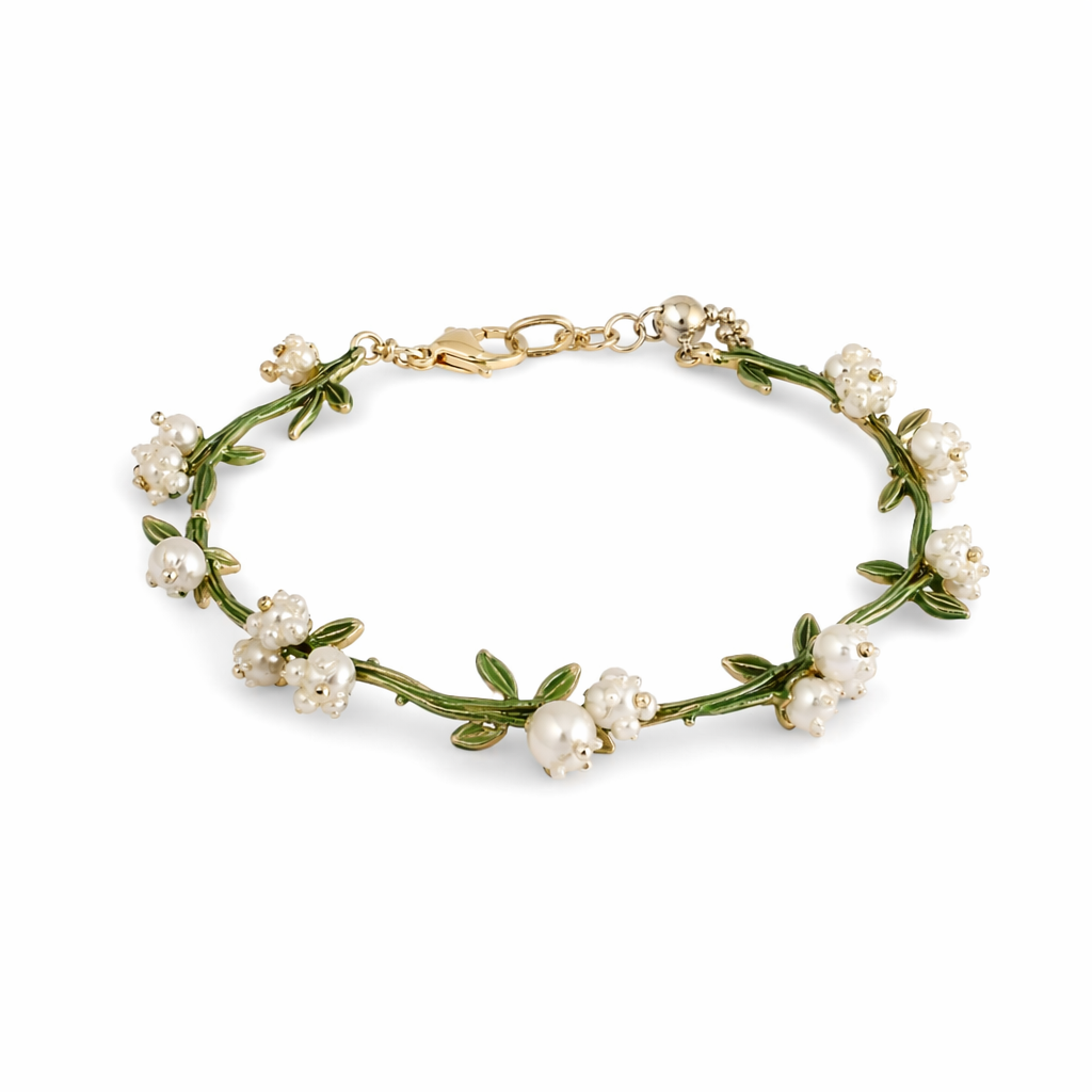 Lily Of The Valley Pearl Bracelet for Whimsical Jewelry Lovers Earrings