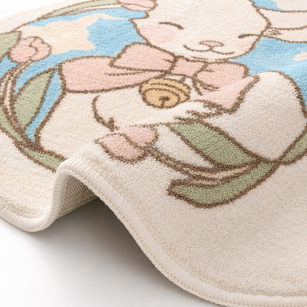Vintage Lamb Floor Mat for Kawaii Bedrooms and Aesthetic Spaces 50x65cm
