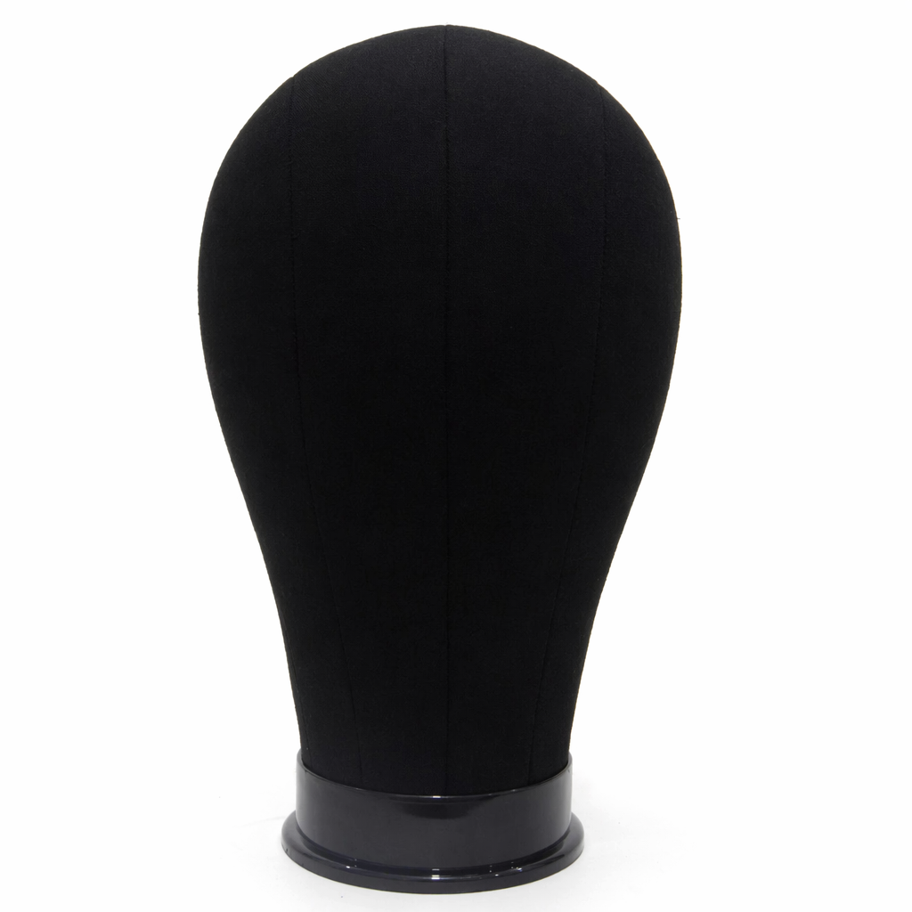Canvas mannequin wig head 22 inch black canvas head