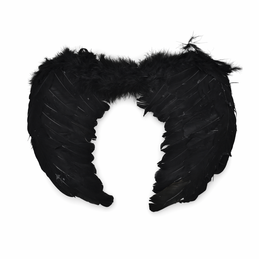 Fluffy Angel Wings in Black or White for Cosparty Accessories Black 45x35 cm