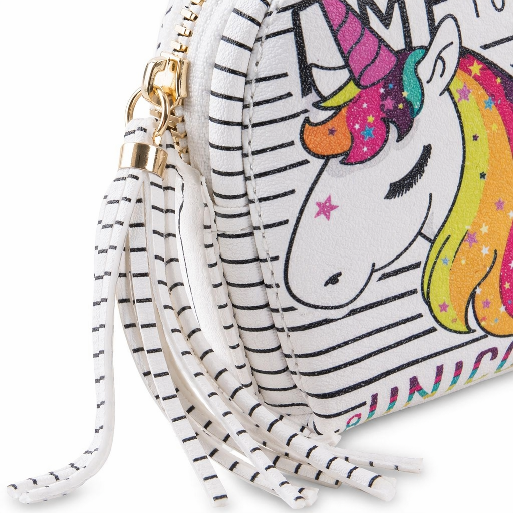 Pastel Unicorn Wallet with Secure Zipper Closure Rainbow