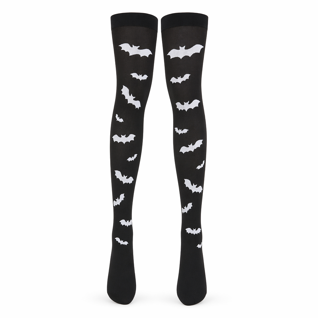 Bat Over-the-Knee Stockings for Spooky Cute Style Default Title
