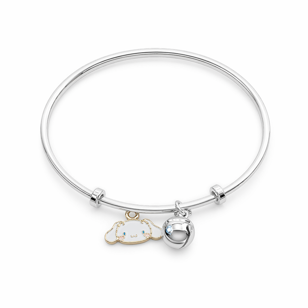 Kawaii Beaded Bracelets Inspired by Sanrio Characters Silver Bangle Cinna