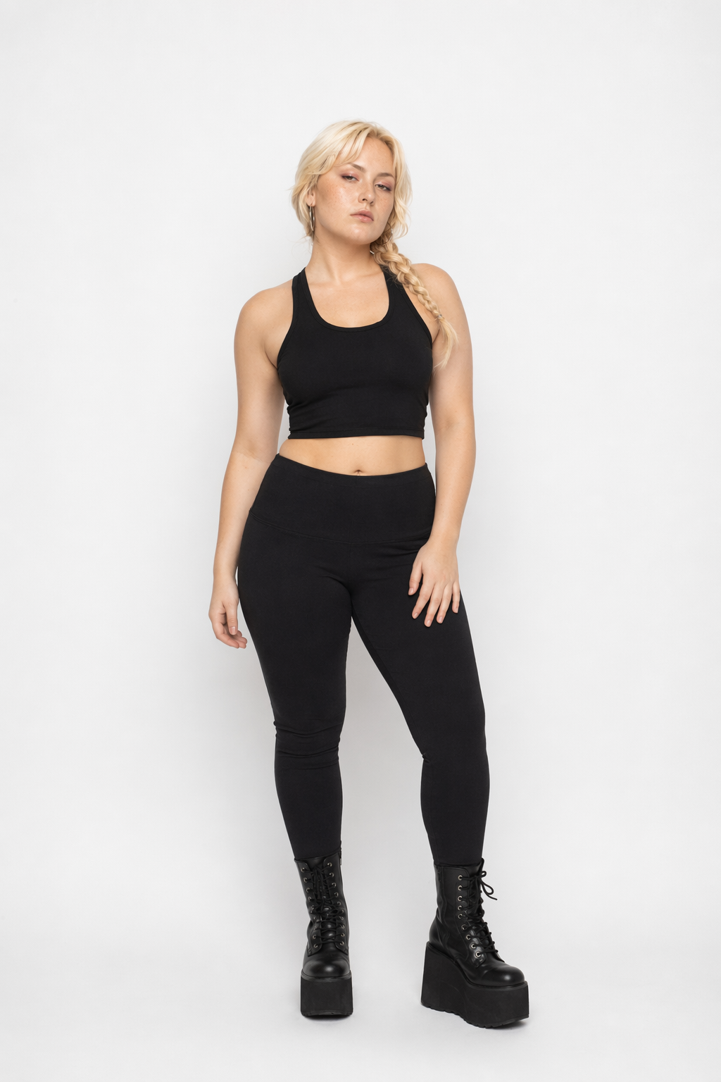 Cropped Kawaii Tank Top for Cute Everyday Style Black