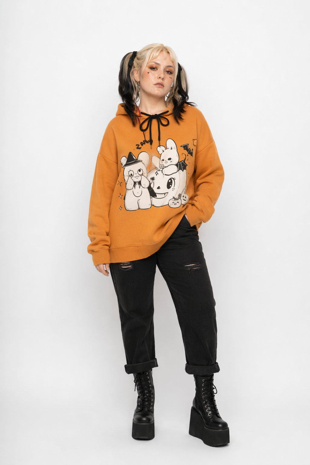 Kawaii Goth Candy Hoodie Sweater for Halloween and Year-Round Wear Default