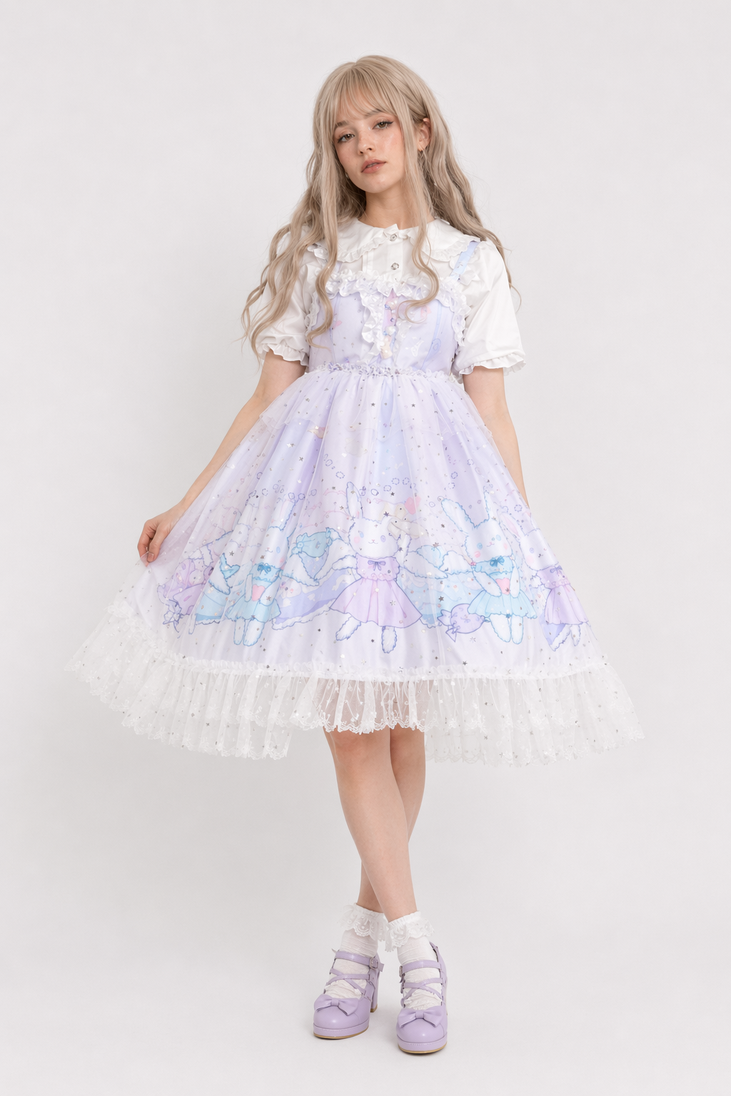 Lavender Bunny Lolita Dress for Kawaii Princesses and Dance Lovers Default