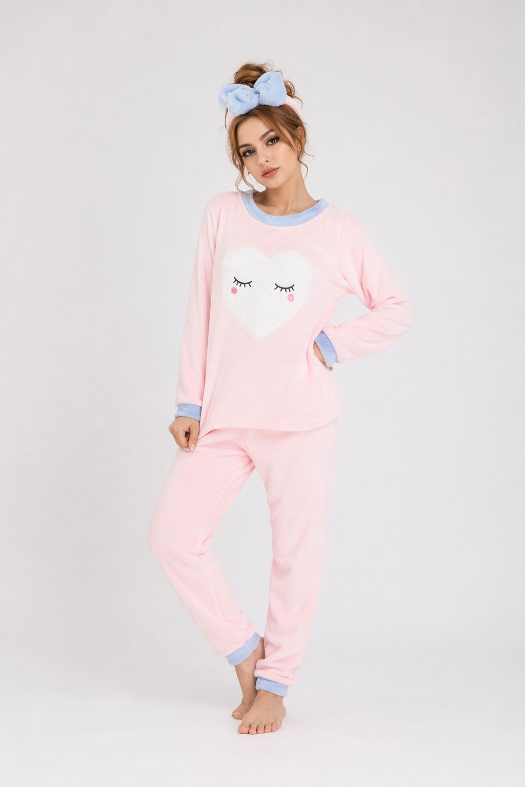 Adorable Fuzzy Pajama Sets for a Cozy Kawaii Look Pink Eyelashes