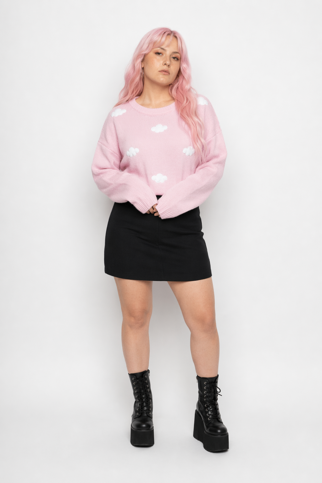 Cozy Cloud Crewneck Sweater for Ultimate Comfort and Style Pink