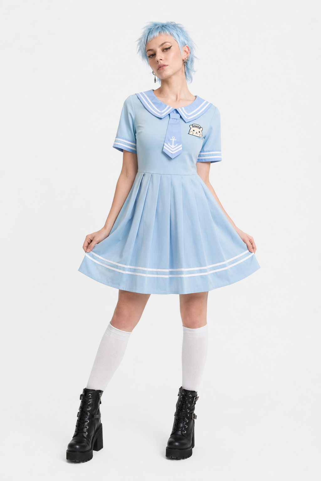 Navy Baby Bear Dress for a Precious Sailor-Inspired Look Default Title