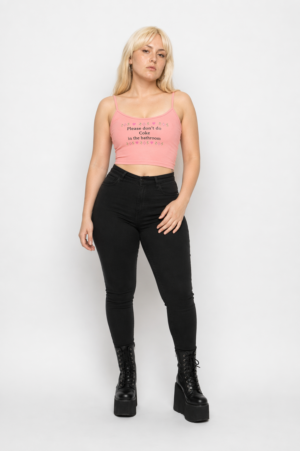 Bohemian Crop Tank with Just Say No to Coke Design Default
