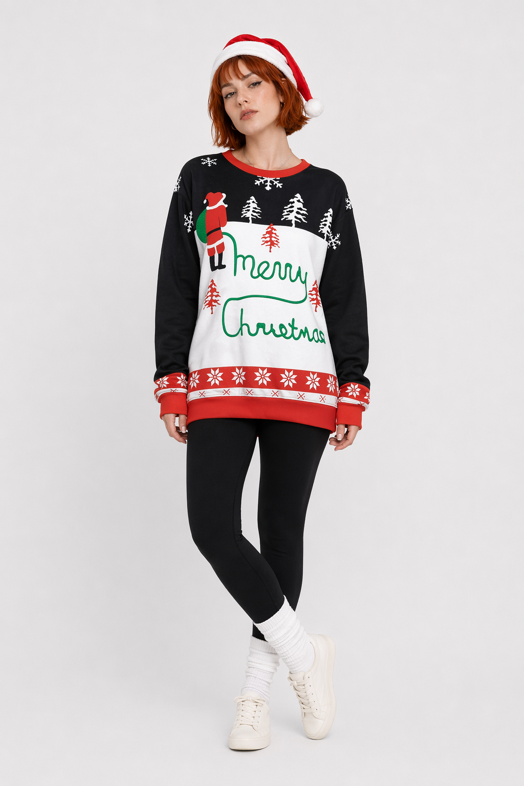 Cozy Christmas Crewneck Sweaters for Holiday Cheer Black Christmas