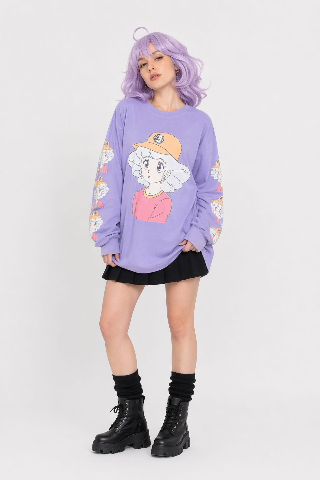 Creamy Mami Pastel Goth Long Sleeve Pullover Sweater XL