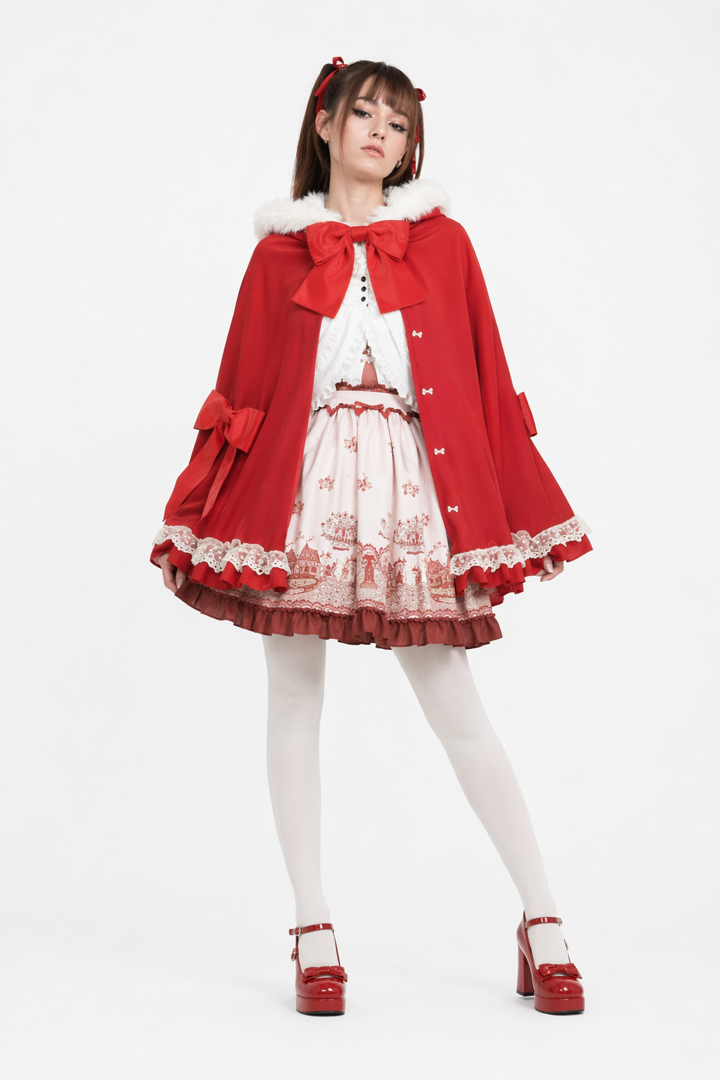 Crimson Red Lolita Winter Jacket Now in Stock org New Condition Red