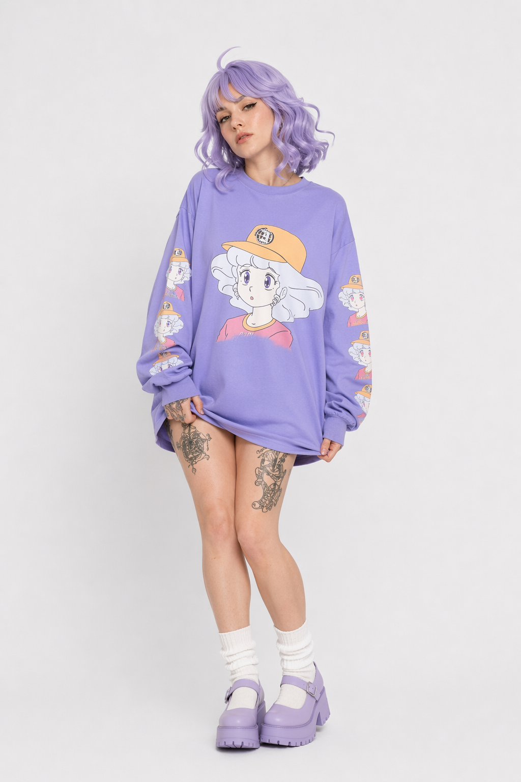 Creamy Mami Pastel Goth Long Sleeve Pullover Sweater M