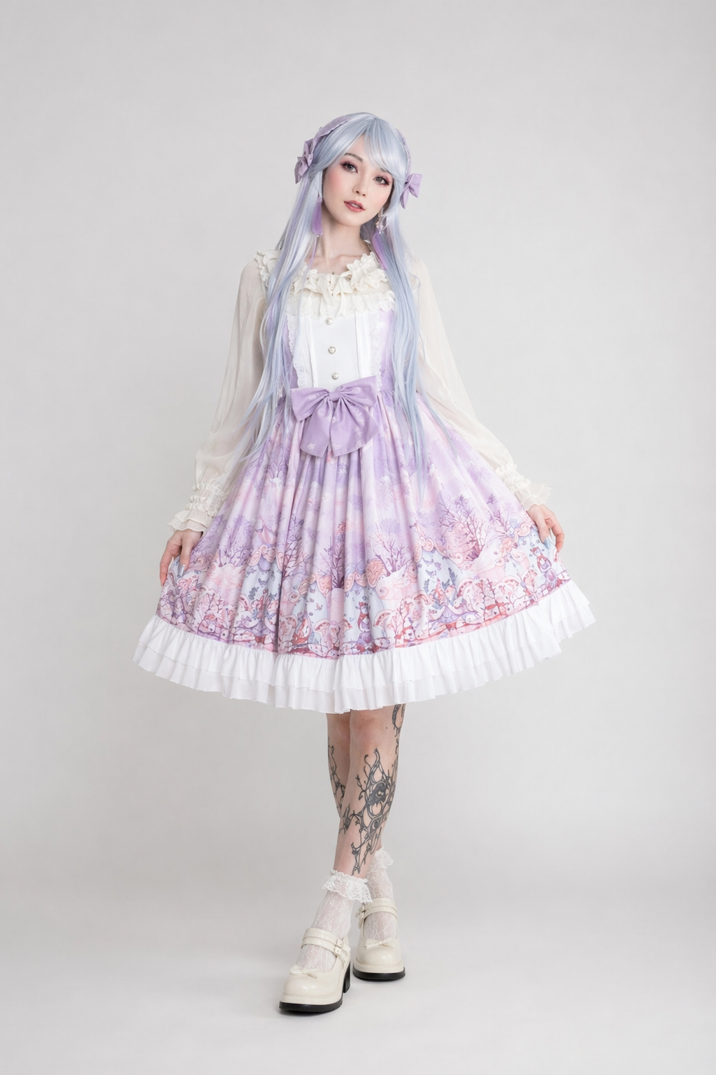 Fairy-Kei Forest Fairy Lolita Dress for Kawaii Princesses Purple