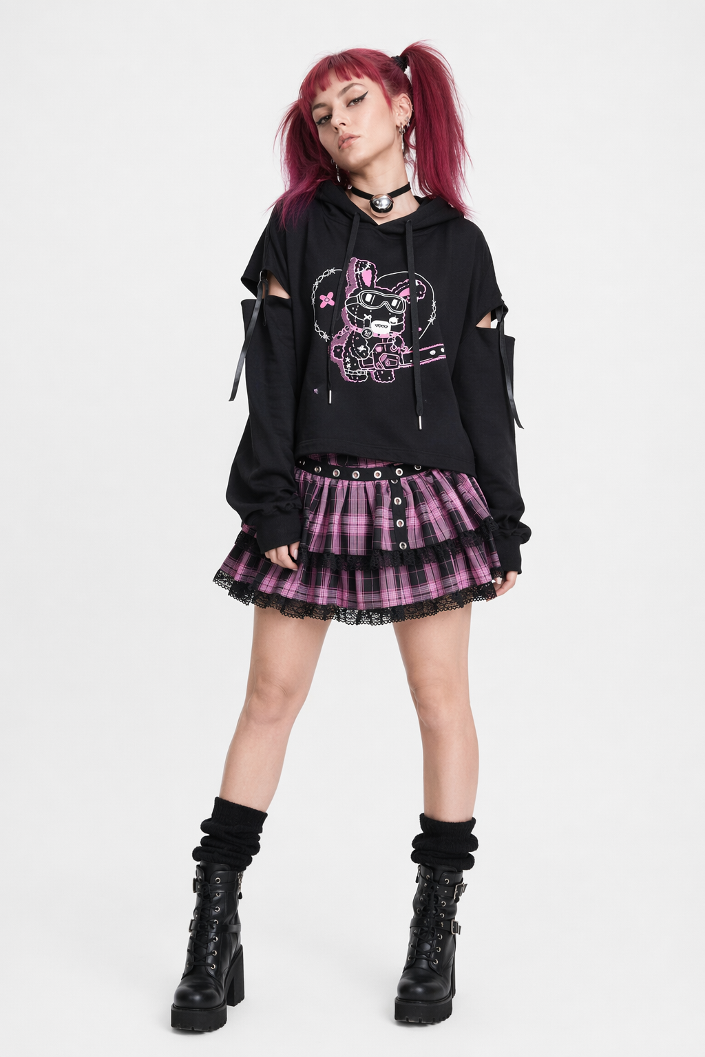 Pastel Goth I'll End You Chainsaw Bunny Hoodie for Year-Round Wear XXL
