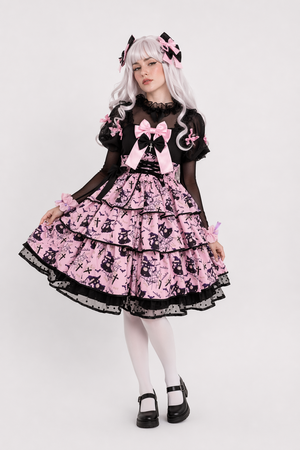 Haunted House Themed Lolita Dress in Pastel Goth Style Length 80cm Default