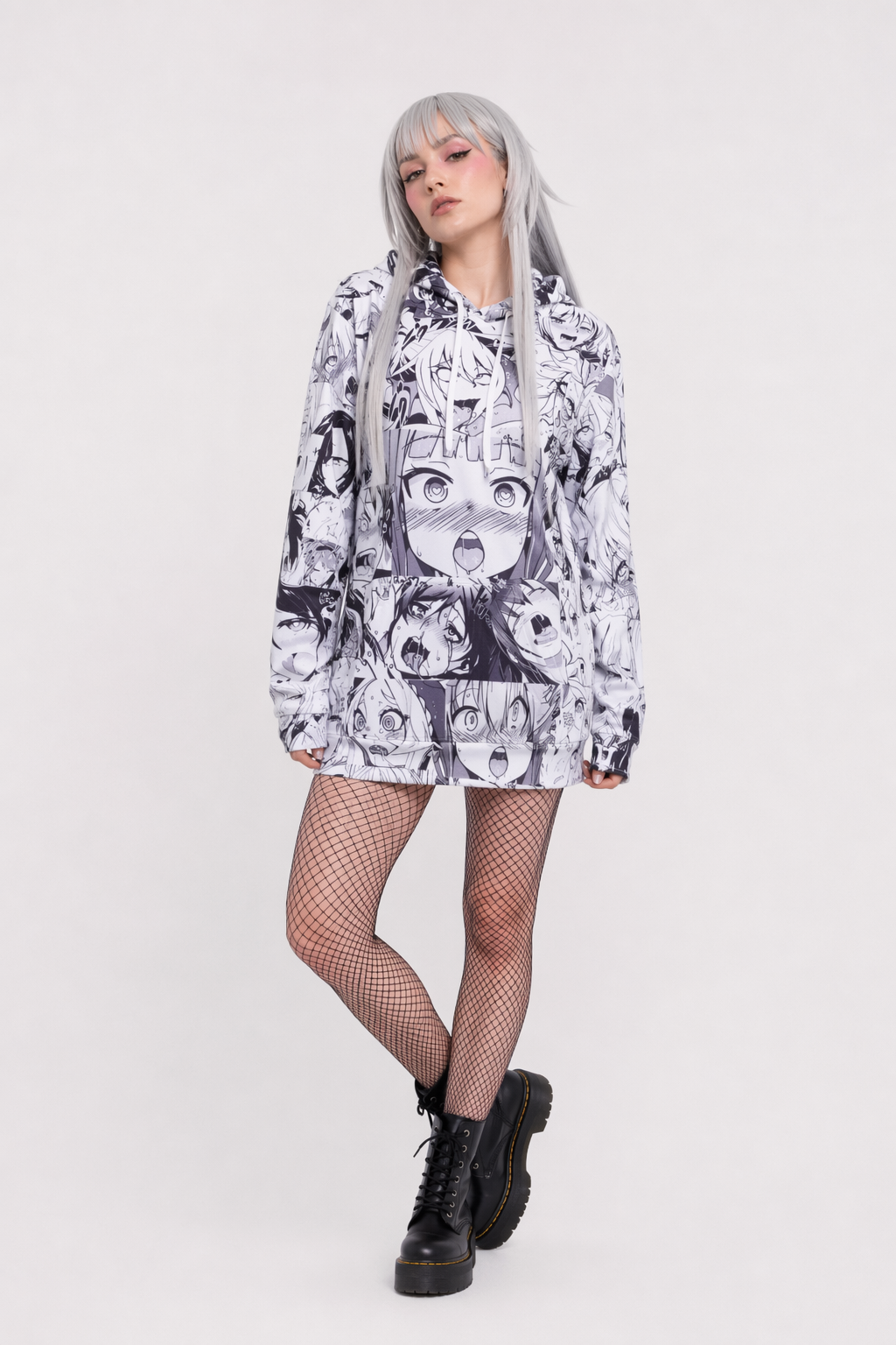 Black & White Manga Inspired Hoodie and Crewneck for Anime Fans Default