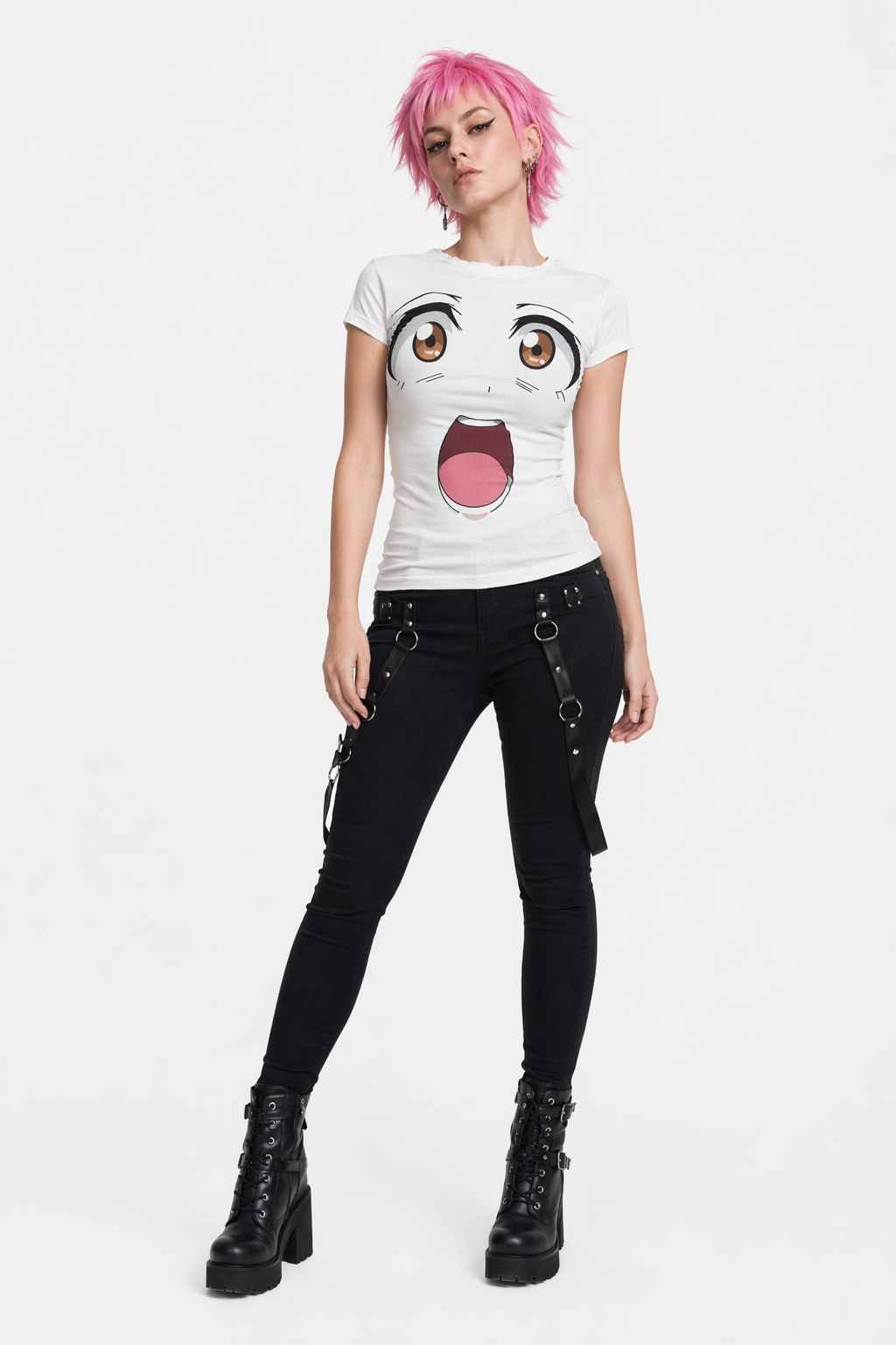 Kawaii Anime Face T-Shirts for a Comfy Classic Look Surprised Face