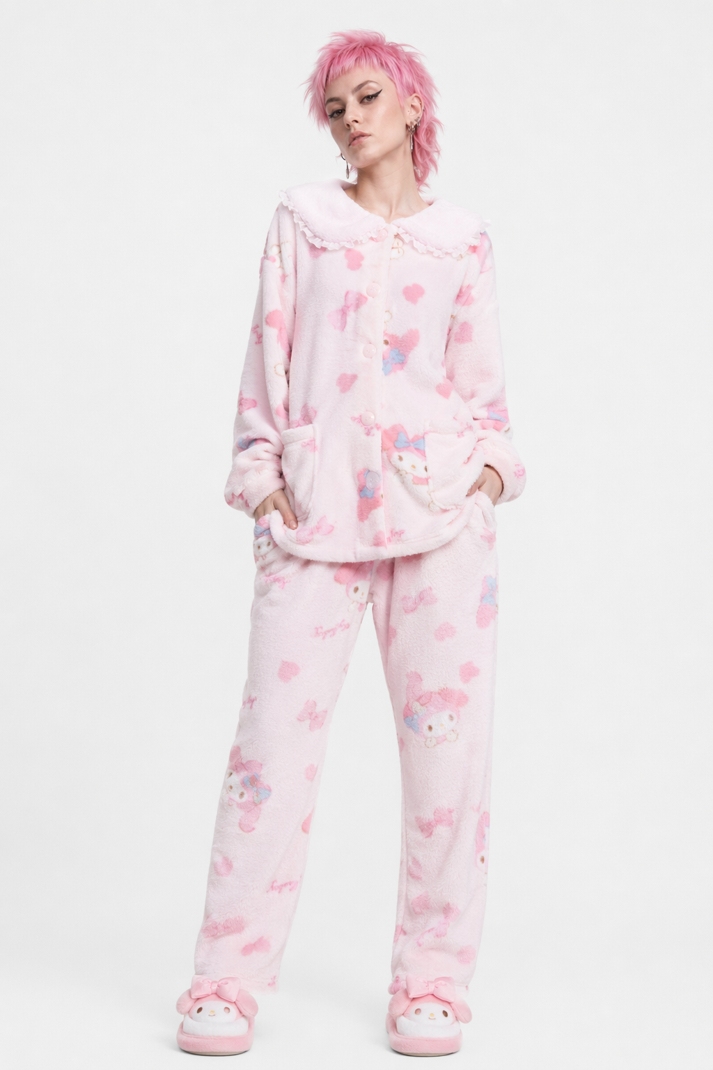 My Melody Inspired Pajama Set for Cozy Cosplay Parties L
