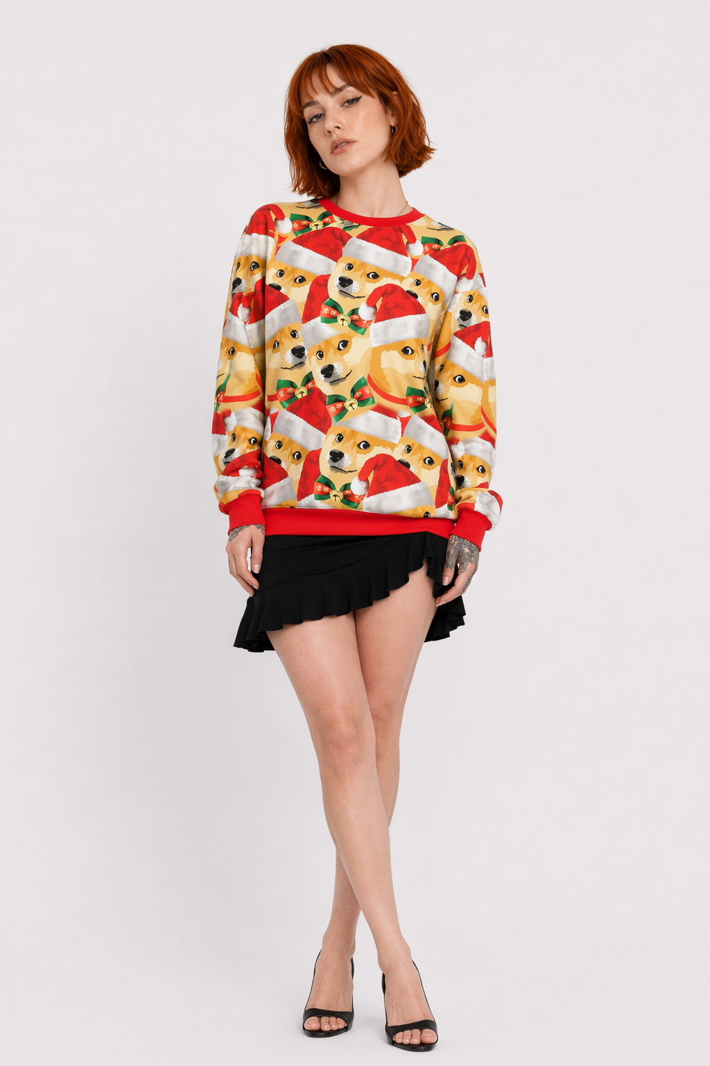 Cozy Christmas Crewneck Sweaters for Holiday Cheer Doggy