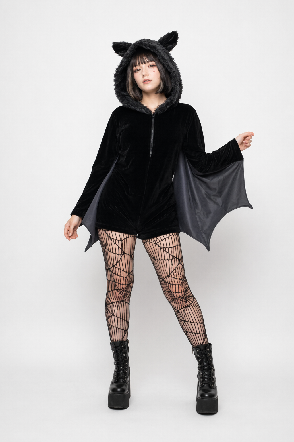 Bat-Wing Furry Complete Cosplay Set for Halloween Fun 4XL