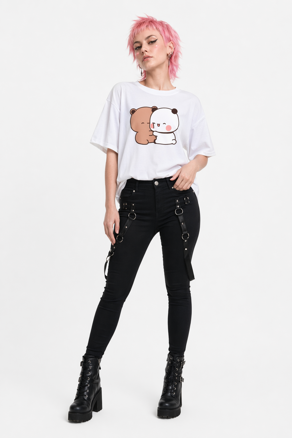 Dudu & Bubu Women’s T-Shirt for Stylish Fans of Dudu & Bubu white