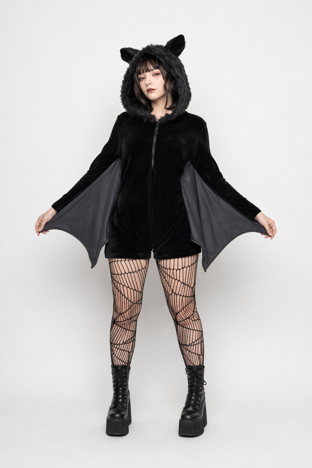 Bat-Wing Furry Complete Cosplay Set for Halloween Fun XXL
