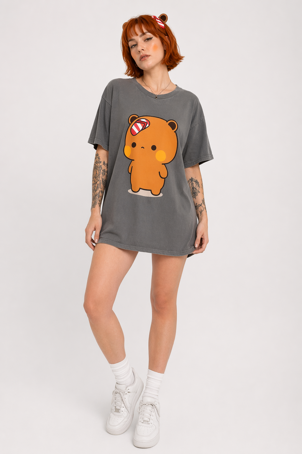 Dudu & Bubu T-Shirt in Breathable Fabric for Everyday Fun 1474 Dark Gray