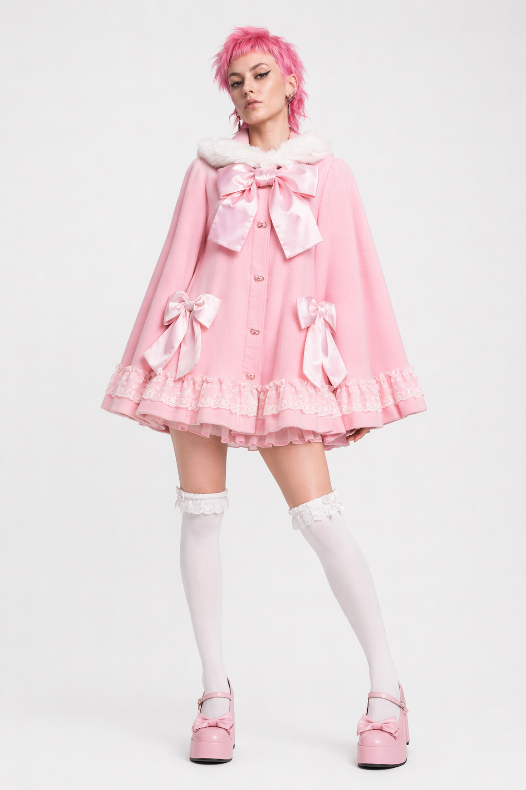 Crimson Red Lolita Winter Jacket Now in Stock org New Condition Pink