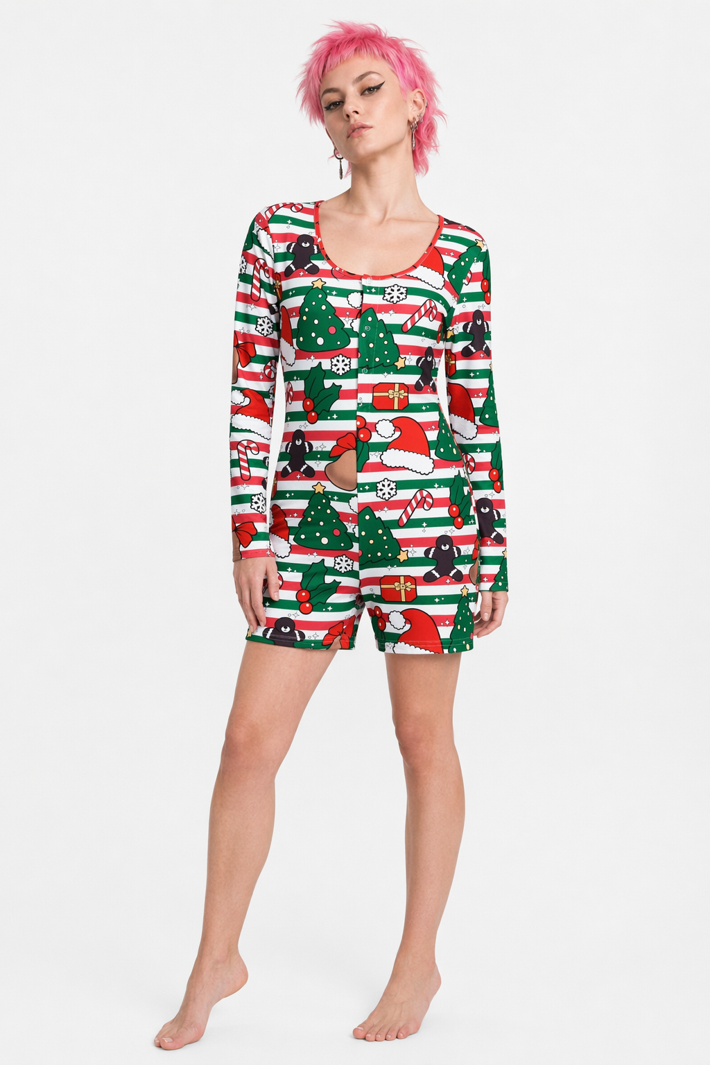 Cozy Long Sleeve Holiday Season Adult Onesie for Comfort and Fun XL