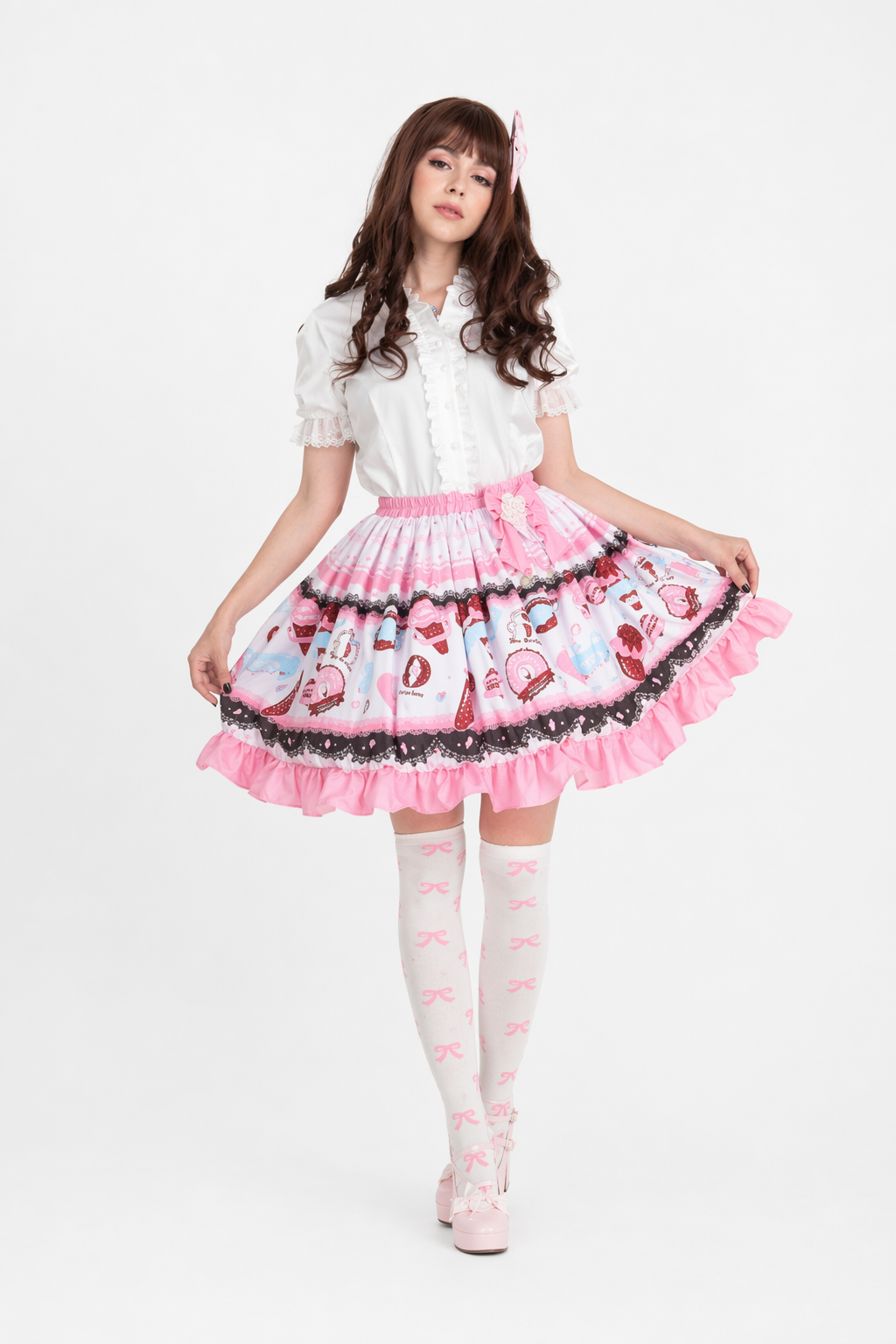 Sweet Lolita Skirt with Tea and Crumpet Style Design XXL