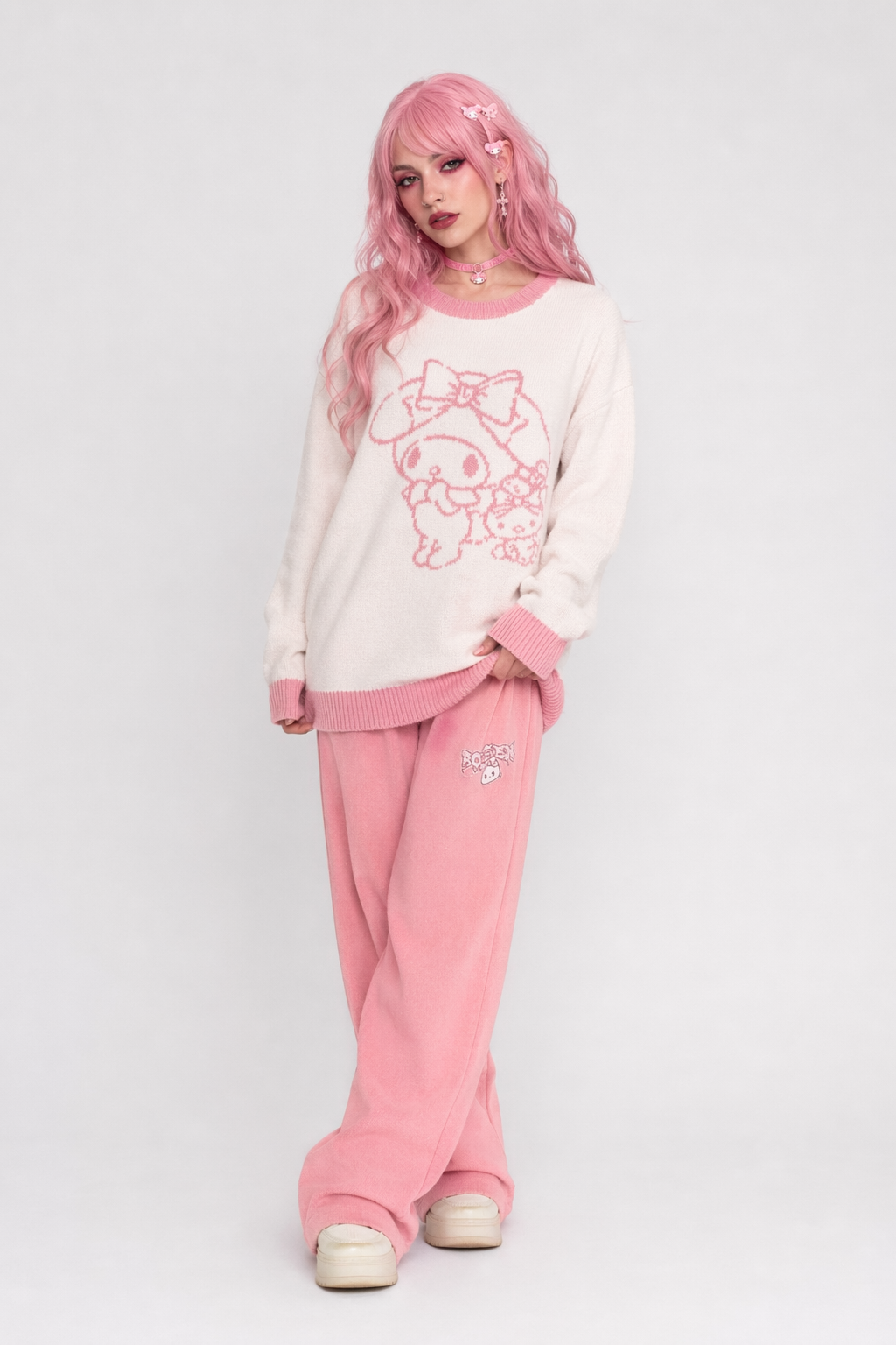 Cozy Melo and Cinna Knit Pullovers Featuring My Melody and Cinnamoroll Cinnamoroll