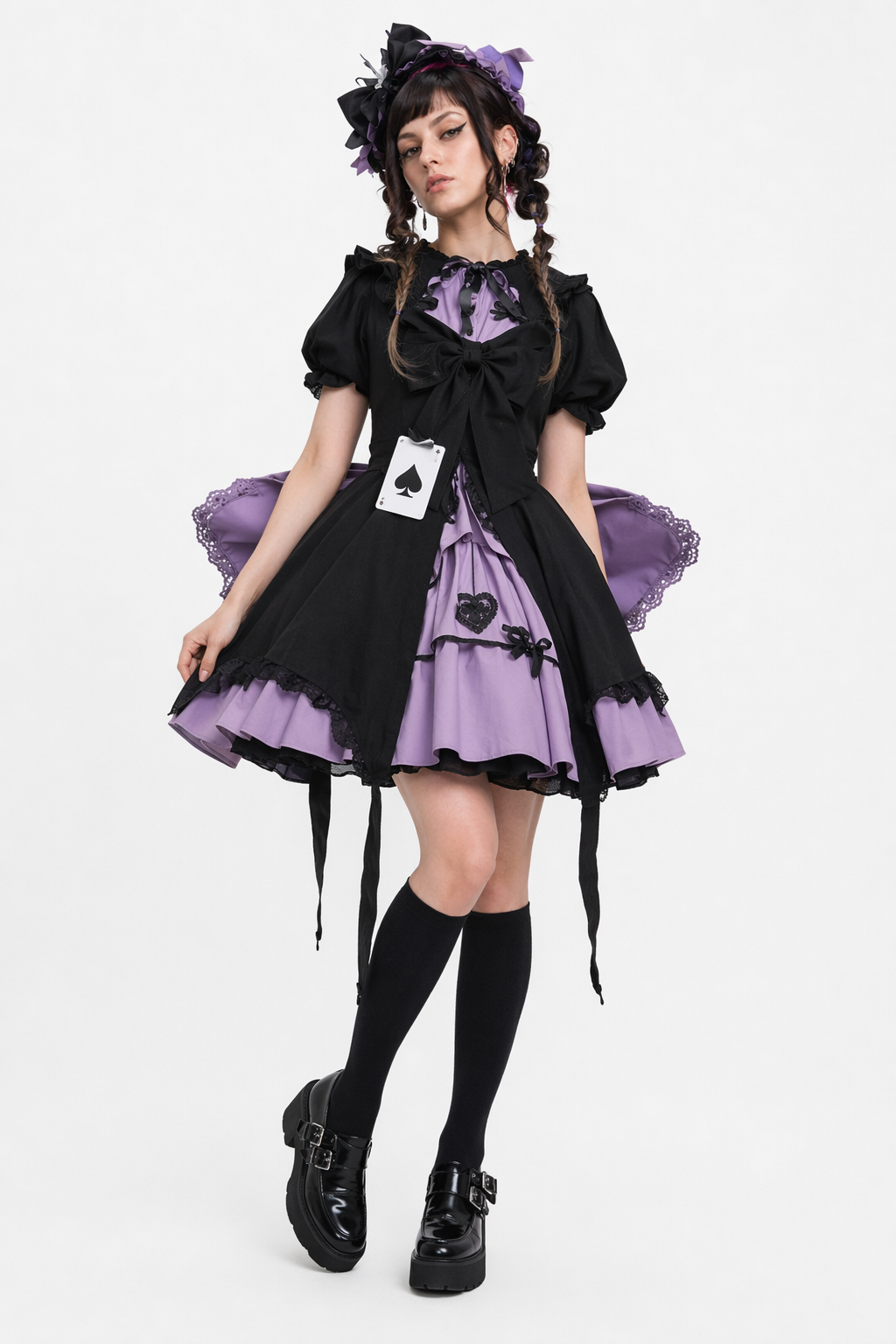 Purple Spade Lolita Dress for Enchanting Evening Looks XS