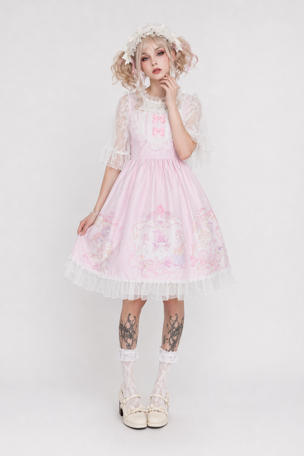 Fairy Kei Inspired Sweet Lolita Dress for Kawaii Princesses Pink Dress