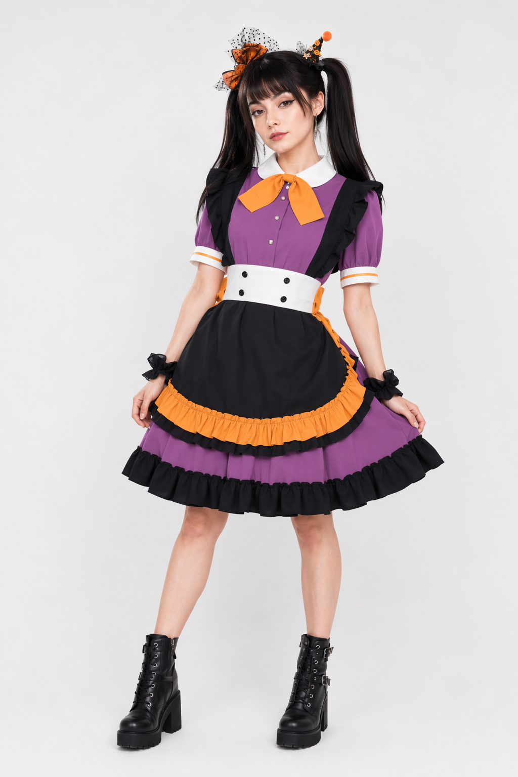 Elegant Halloween Themed Pastel Goth Lolita Dress for Kawaii Babes L