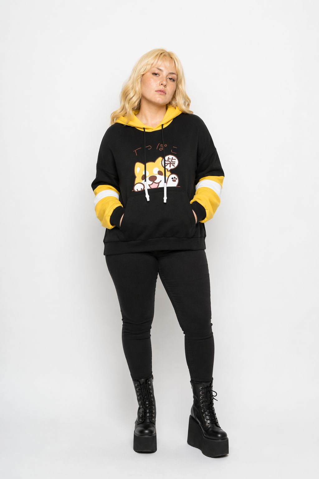 Cute Corgi Puppy Dog Hoodie for Kawaii Fashion Lovers Black