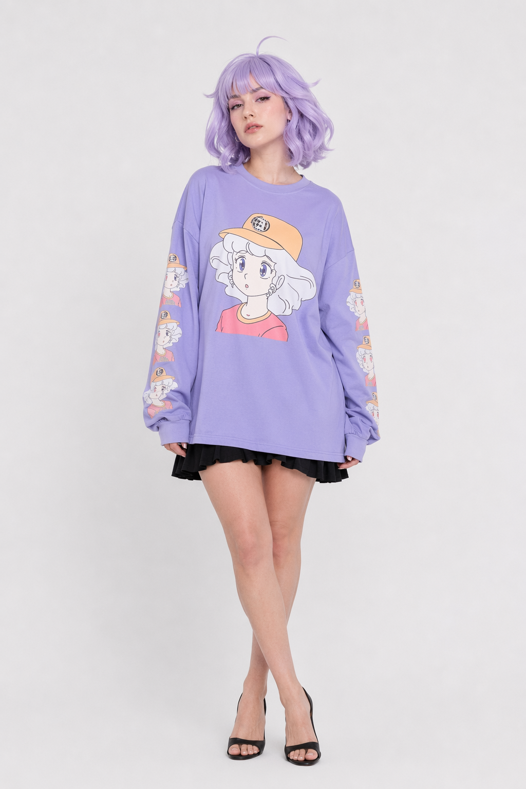 Creamy Mami Pastel Goth Long Sleeve Pullover Sweater L