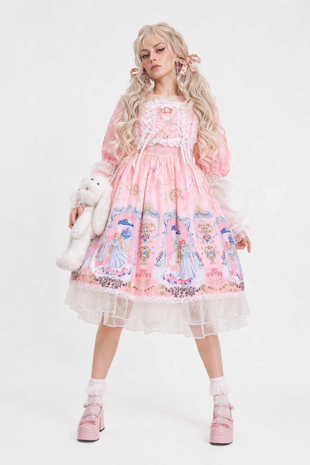 Celestial Angel Symphony Lolita Dress for Ethereal Fashion Lovers Pink