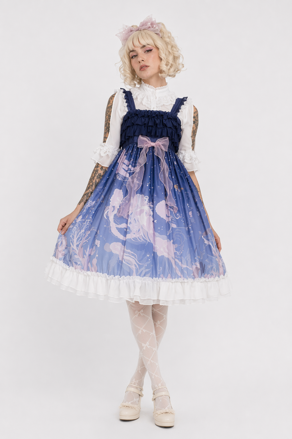 Midnight Blue Enchanted Ocean Lolita Dress for Little Princesses Default