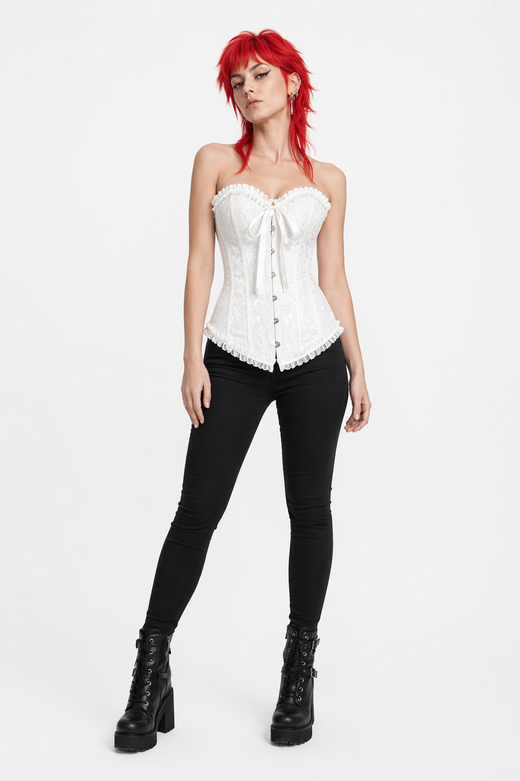 Genuine Fully Boned Tummy Slimming Corsets in Black & Red White