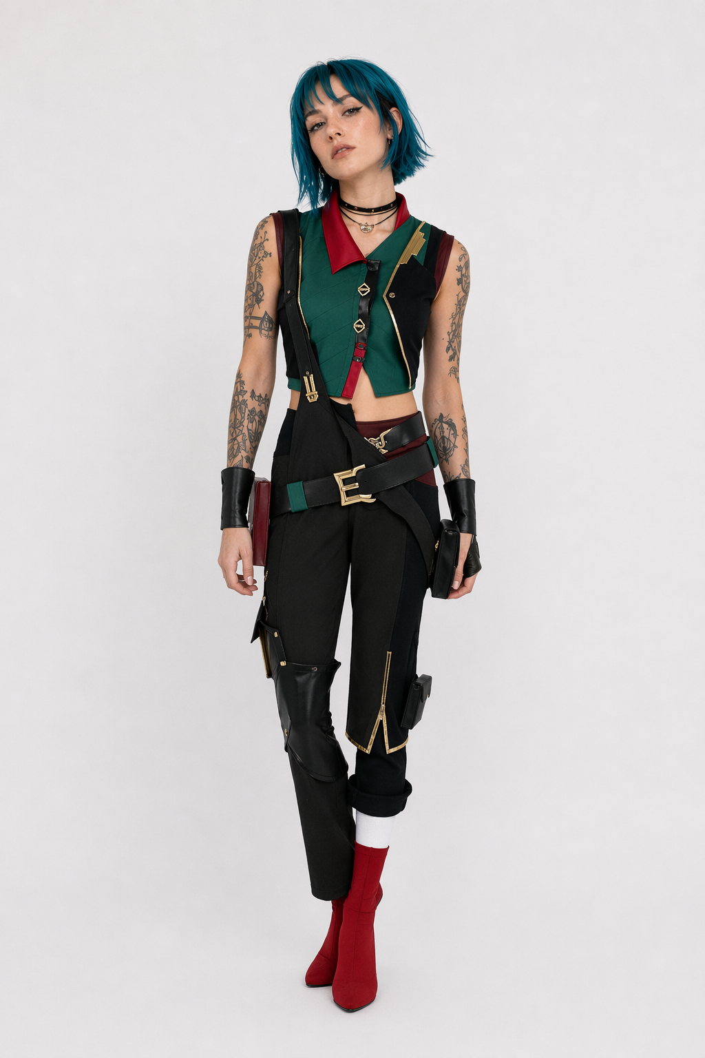 Arcane Season 2 AU Powder Cosplay Costume Set Default