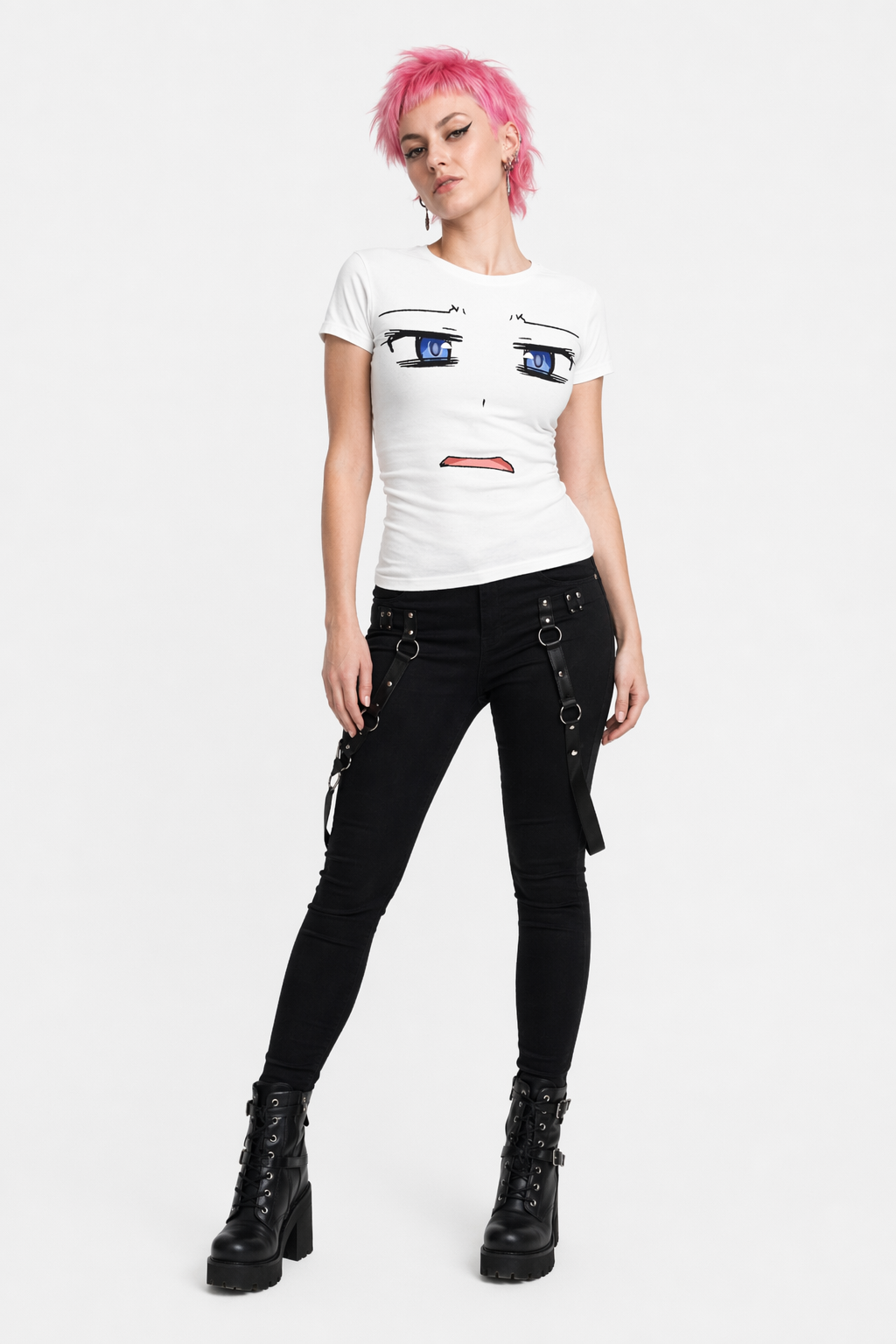 Kawaii Anime Face T-Shirts for a Comfy Classic Look Skeptical Face